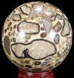 Polished Leopard Skin Jasper Sphere - Peru #71565-1